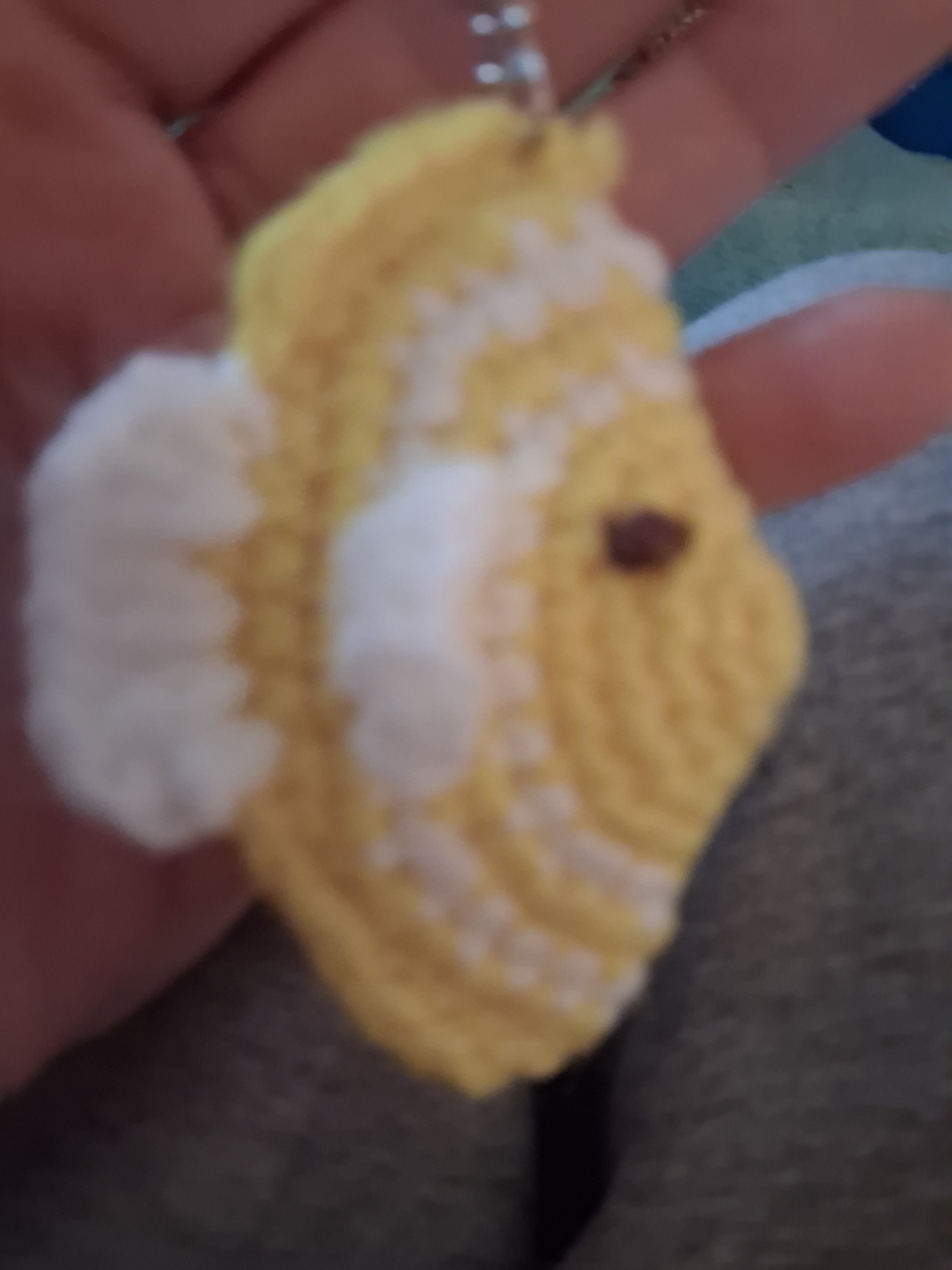 H Handcrafted crocheted keychain