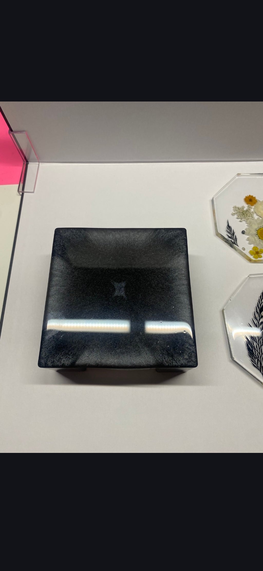 Handcrafted resin coaster