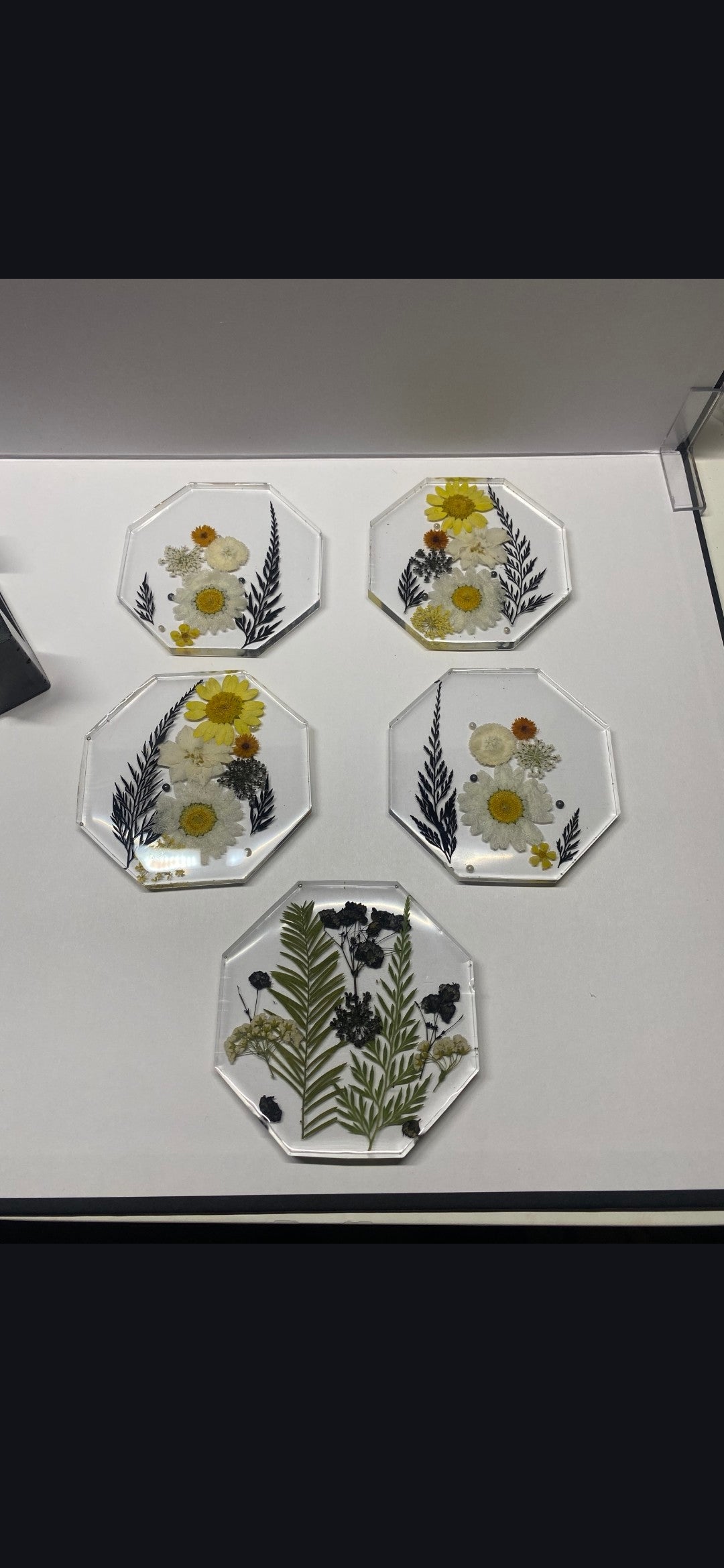 Handcrafted resin coaster