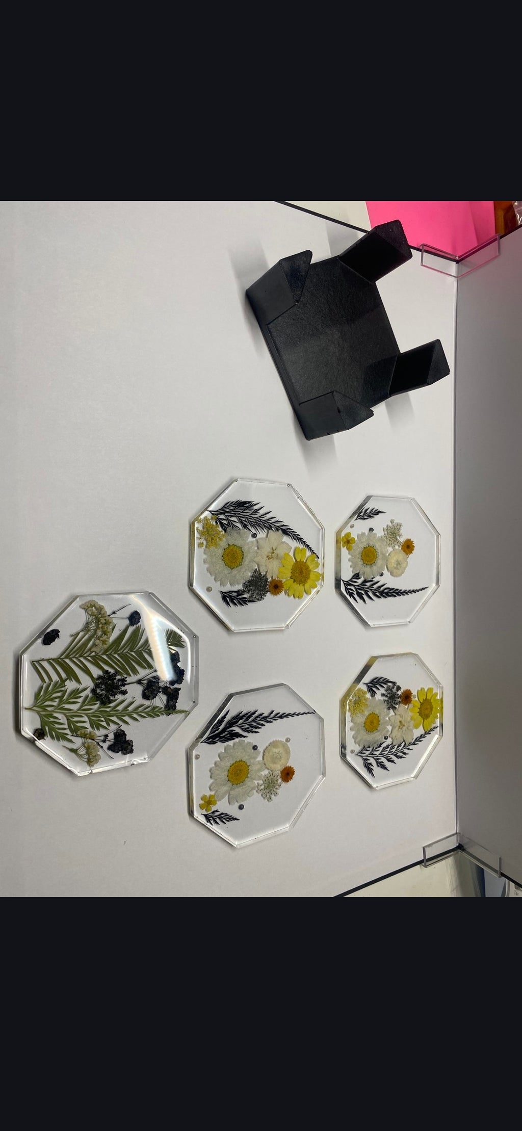 Handcrafted resin coaster