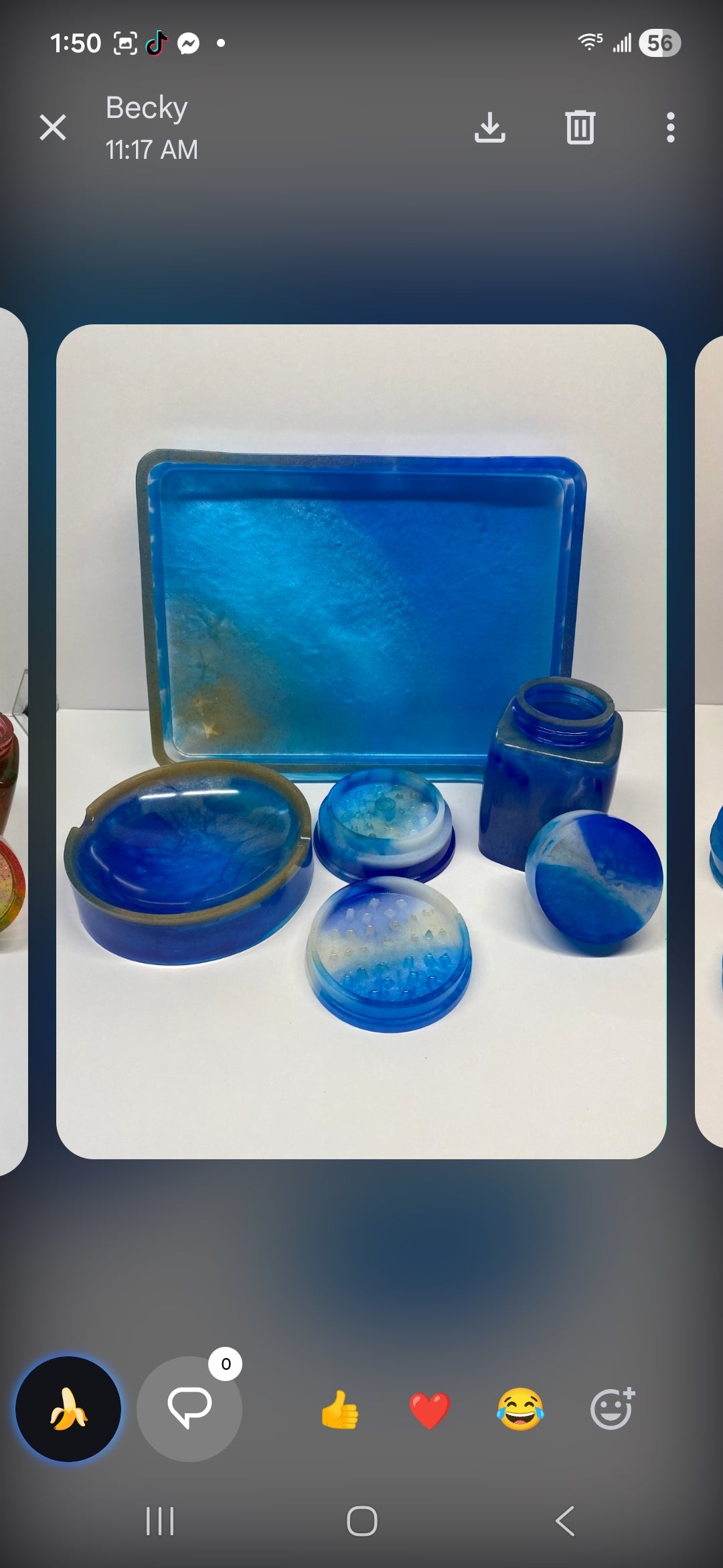 Handmade blue smokers kit